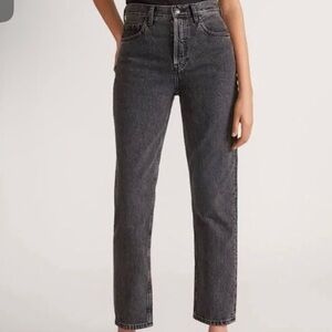 Everlane Curvy Cheeky Straight Jeans Black Wash size 28